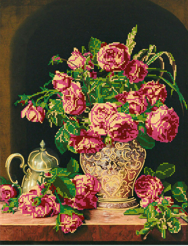 Схема для вышивки бисером PA-1293 Чайные розы