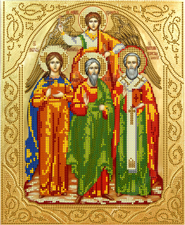 Набор для вышивки бисером PA-1306 Икона Святая Троица