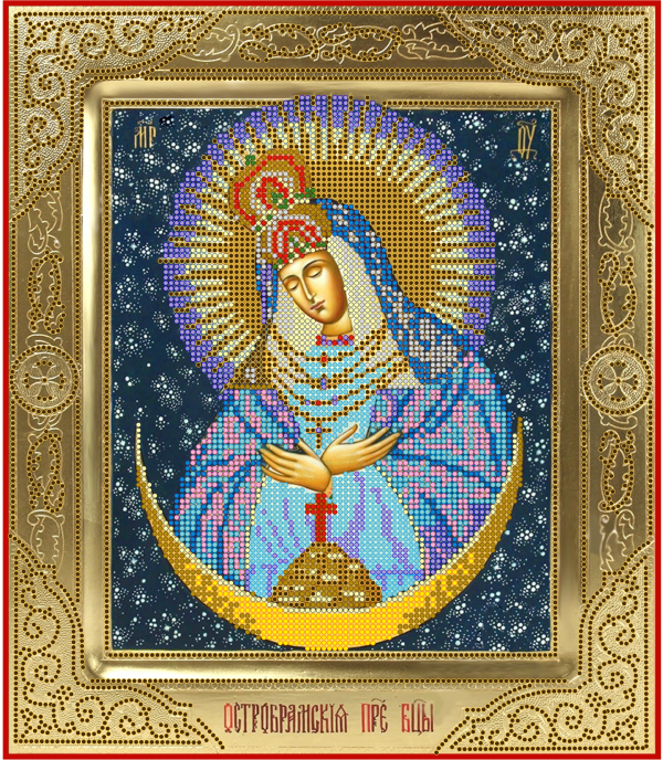 Набор для вышивки бисером PA-1314 Икона Остробрамская Богородица