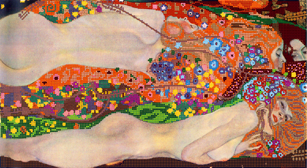 Схема для вышивки бисером PA-1514 Густав Климт Водяные змеи