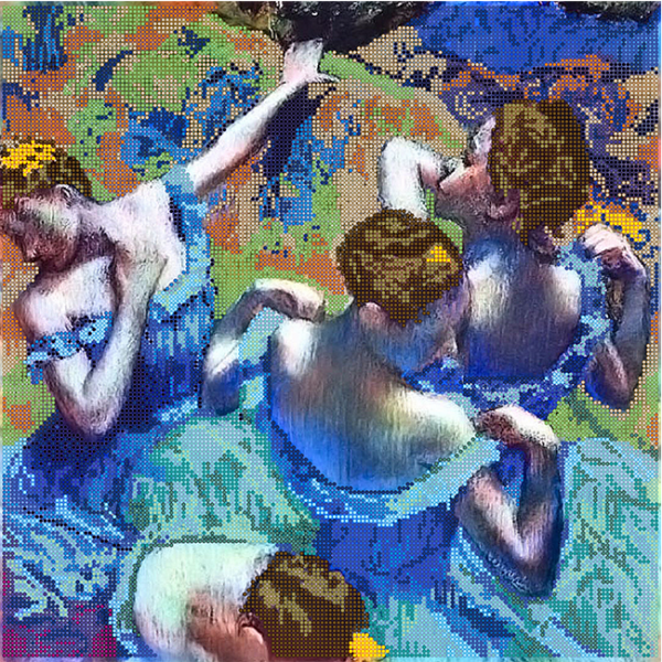 Схема для вышивки бисером PA-1527 Эдгар Дега Голубые танцовщицы
