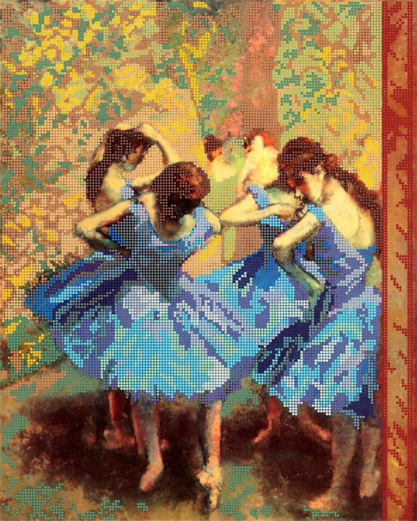 Схема для вышивки бисером PA-1531 Эдгар Дега Танцовщицы в синем
