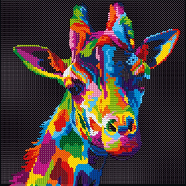 Схема для вышивки бисером PA-1762 Радужный жираф