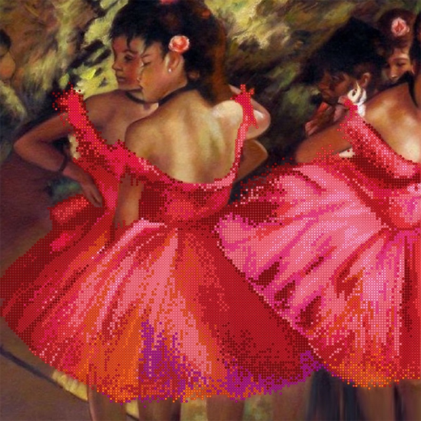 Схема для вышивки бисером PA-1797 Эдгар Дега Танцовщицы в красном