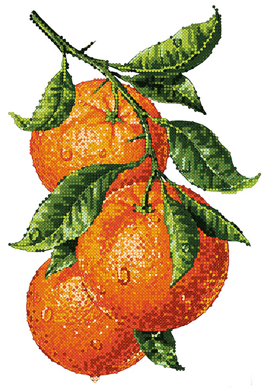 Схема для вышивки бисером PA-1826 Ветка апельсина
